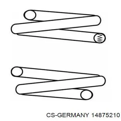 14875210 CS Germany muelle de suspensión eje trasero