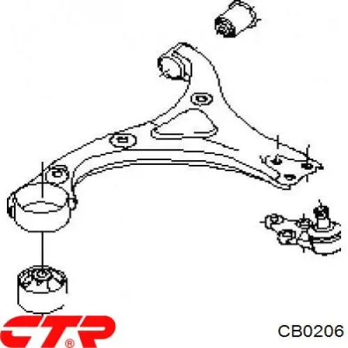 CB0206 CTR rótula de suspensión inferior