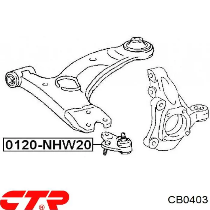 Rótula inferior de suspensión CTR CB0403 precio, desde 21,45 EUR
