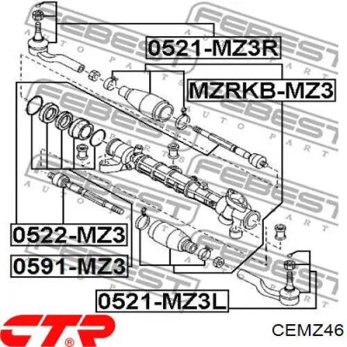 Comprar CEMZ46 CTR Rótula barra de acoplamiento exterior
