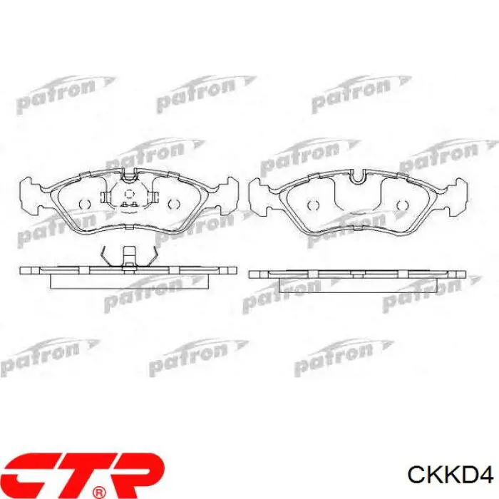 CKKD-4 CTR pastillas de freno delanteras