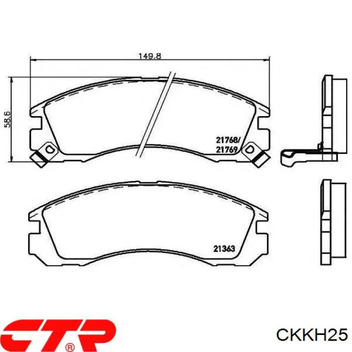 CKKH-25 CTR pastillas de freno delanteras