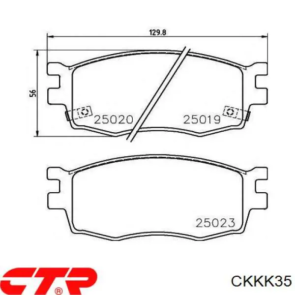 CKKK-35 CTR pastillas de freno delanteras