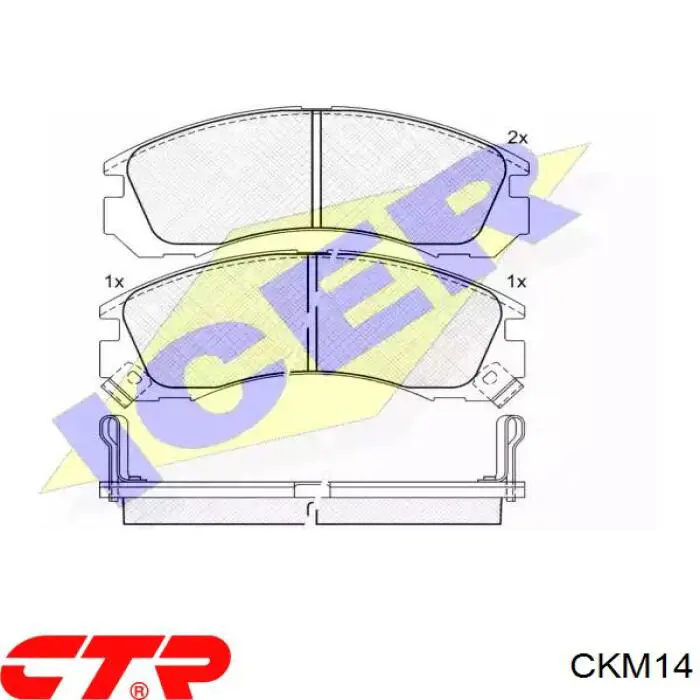 CKM-14 CTR pastillas de freno delanteras