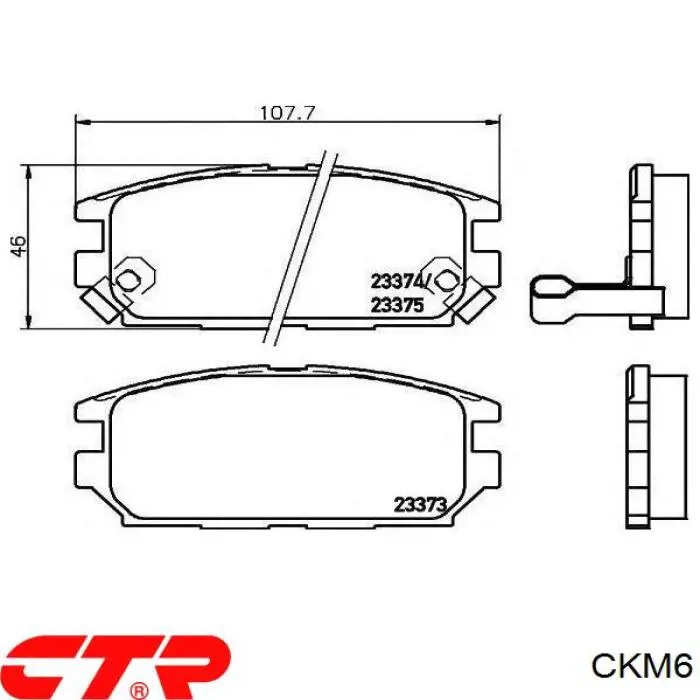 CKM-6 CTR pastillas de freno delanteras