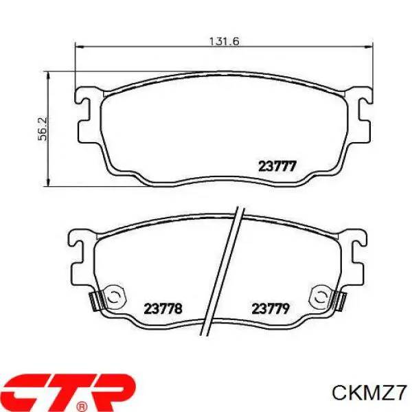 CKMZ-7 CTR pastillas de freno delanteras