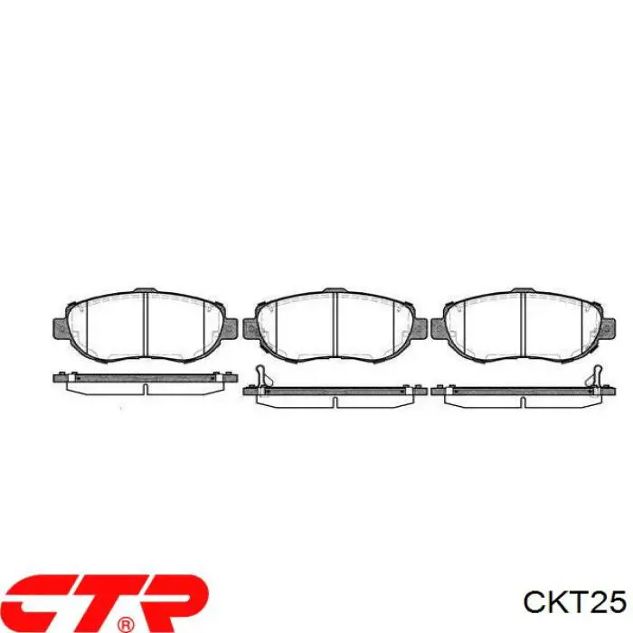 CKT25 CTR pastillas de freno delanteras