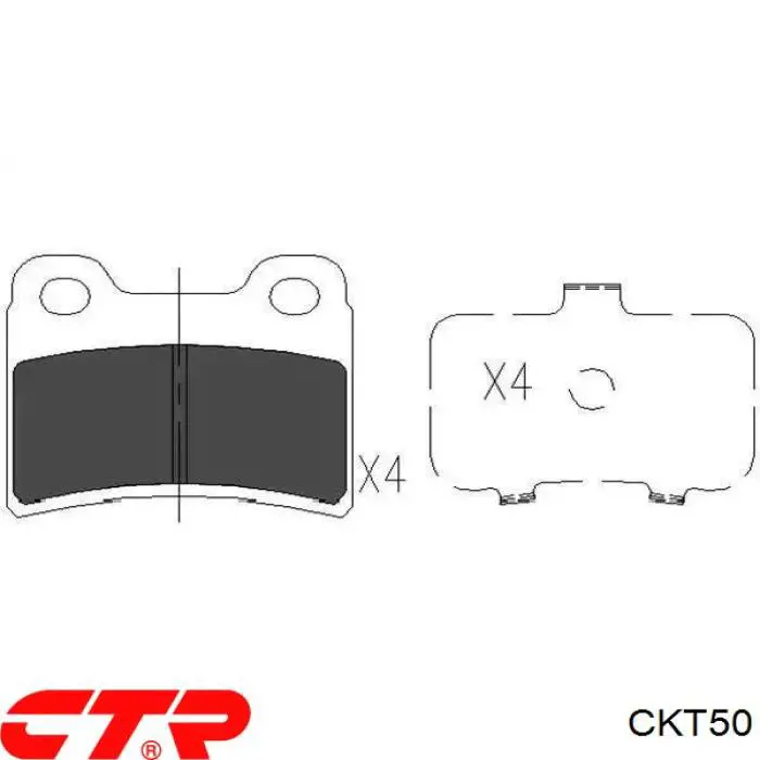 Pastillas de freno traseras CKT50 CTR