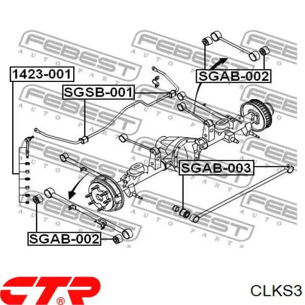 CLKS3 CTR Silentblock de la barra estabilizadora