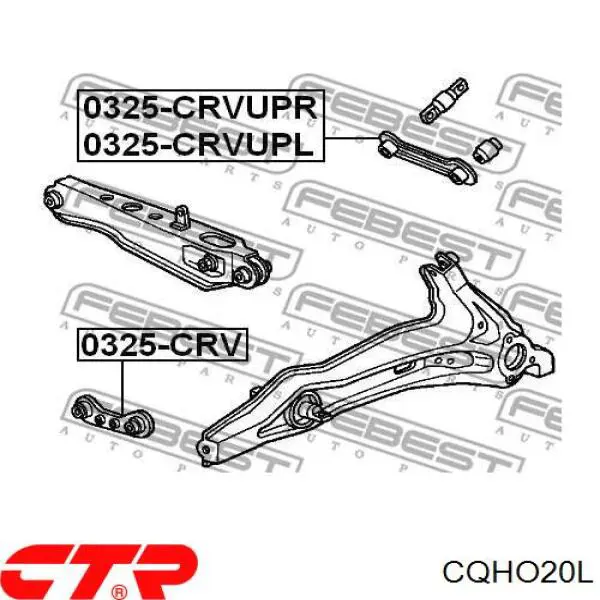 CQHO20L CTR Brazo superior izquierdo de la suspensión trasera