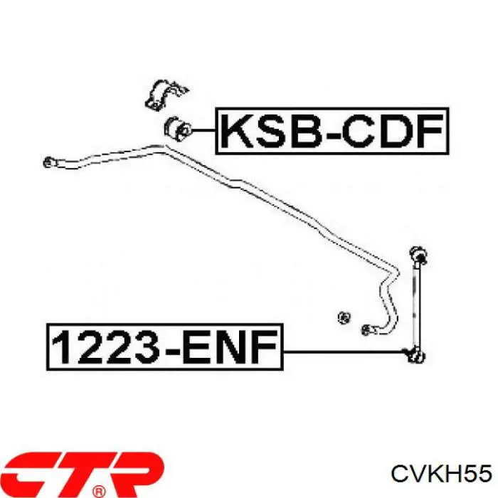 CVKH55 CTR Buje de barra estabilizadora delantera