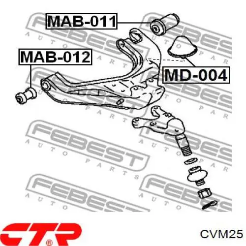 Silentblock de brazo de suspensión CTR CVM25 precio, desde 17,09 EUR