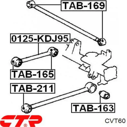 5713684 Talosa Buje del brazo longitudinal inferior trasero