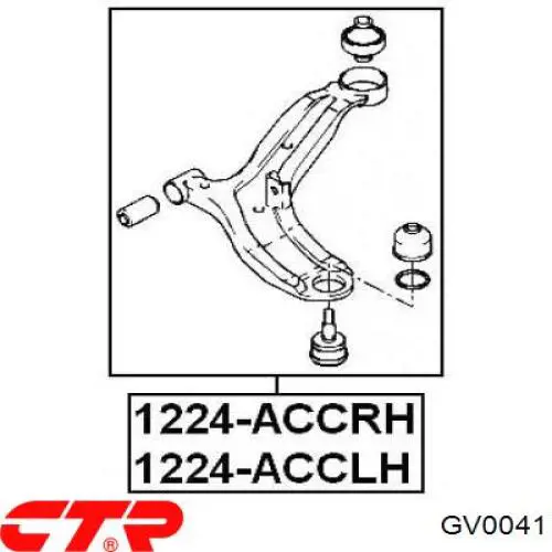 GV0041 CTR Silentblock de brazo de suspensión delantero inferior