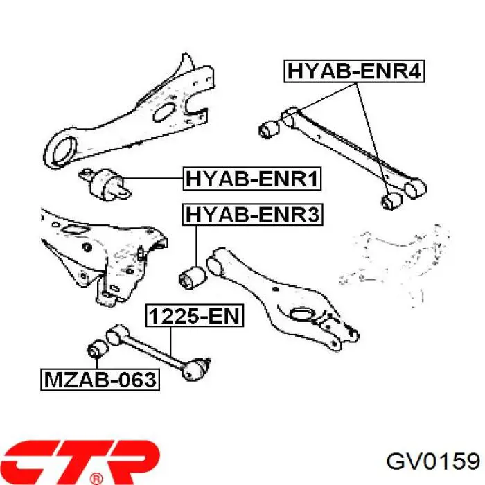 Comprar GV0159 CTR Buje interior del brazo transversal trasero