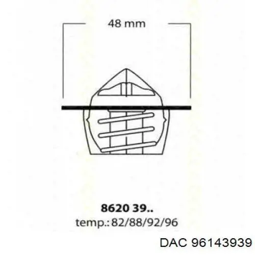 96143939 DAC termostato, refrigerante