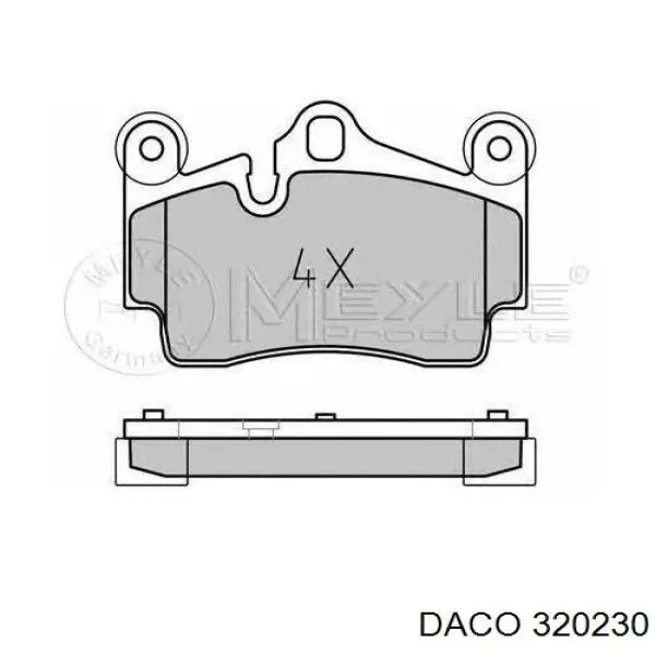 320230 Daco pastillas de freno traseras