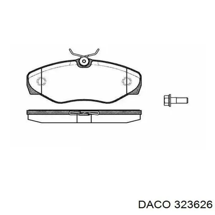 323626 Daco pastillas de freno delanteras