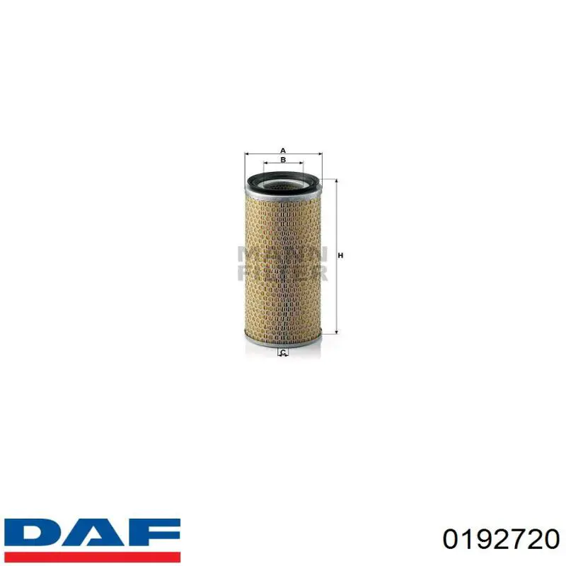 0192720 DAF filtro de aire