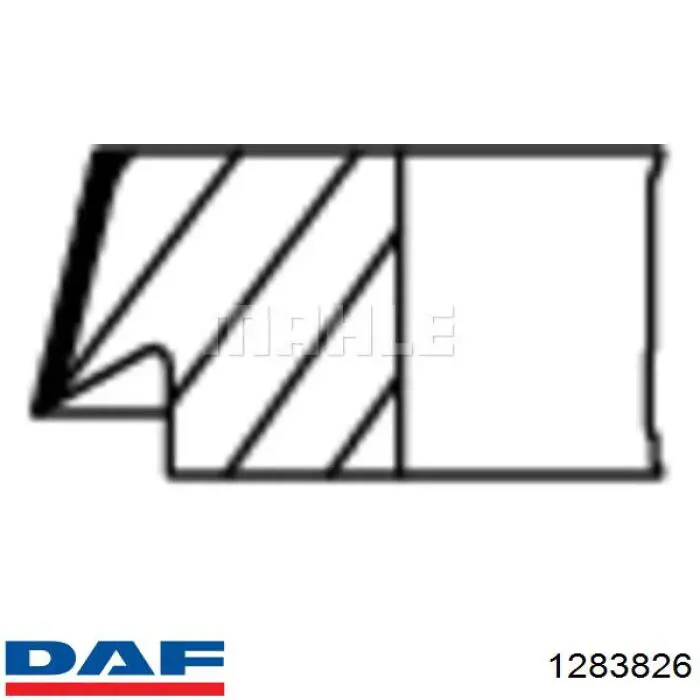 1283826 DAF juego segmentos émbolo, compresor, para 1 cilindro, std
