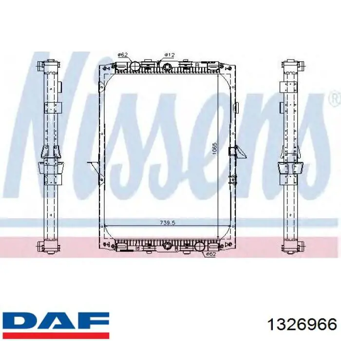 Comprar 1326966 DAF Radiador de auto