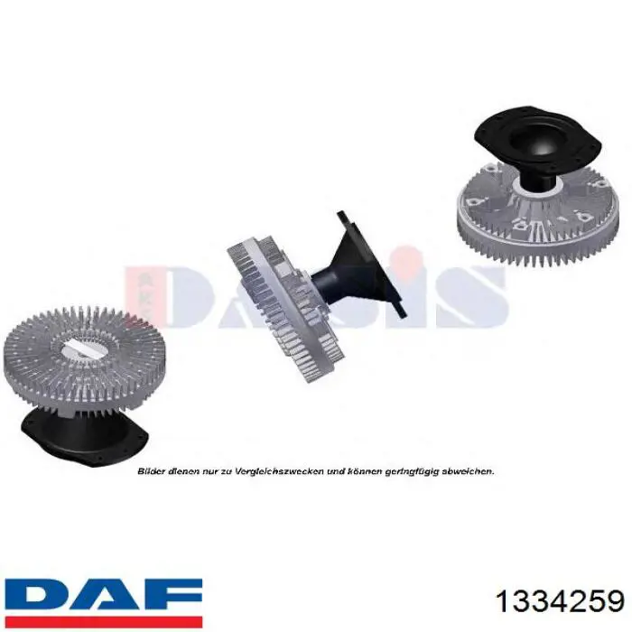 1334259 DAF embrague, ventilador del radiador