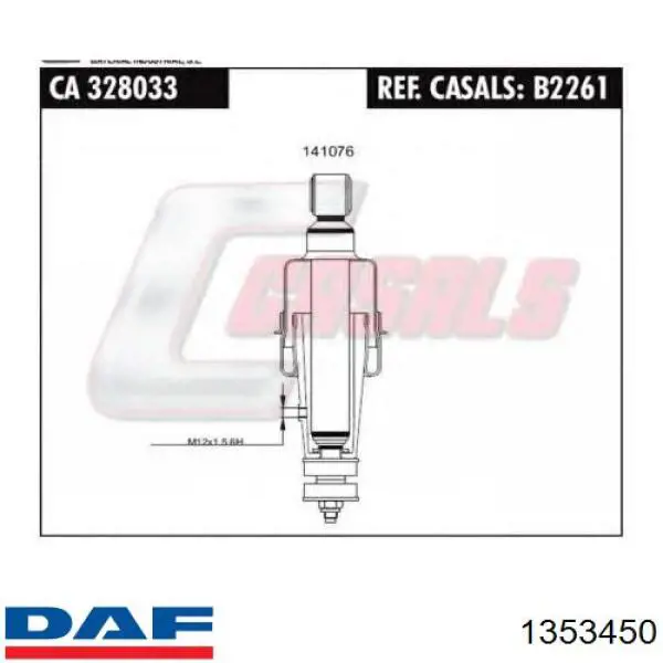 1353450 DAF amortiguador de cabina (truck)