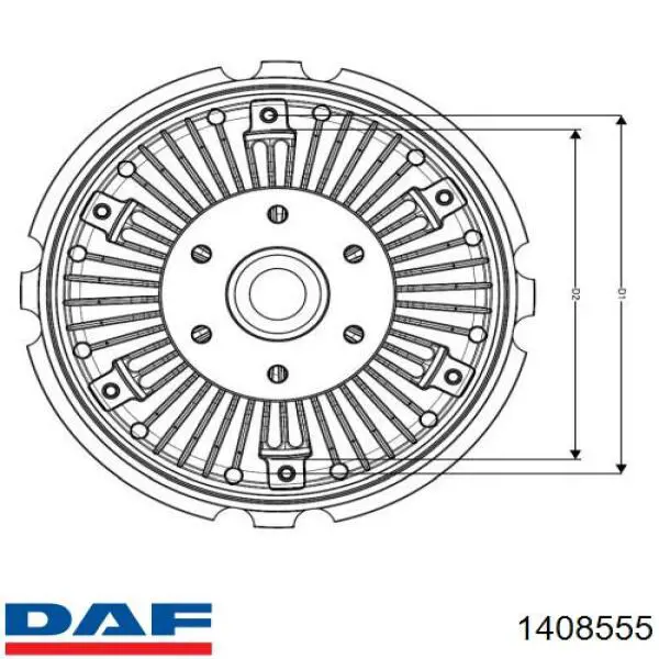 1408555 DAF embrague, ventilador del radiador