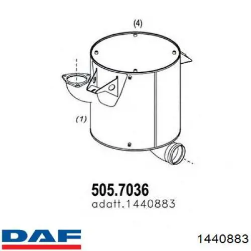 Comprar 1440883 DAF Silenciador central y trasero
