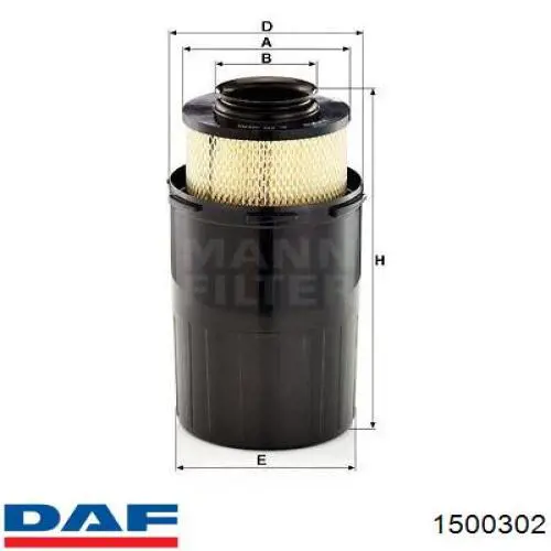 1500302 DAF filtro de aire