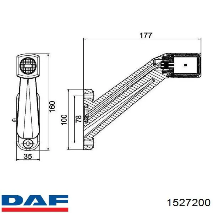 1527200 DAF piloto posterior derecho