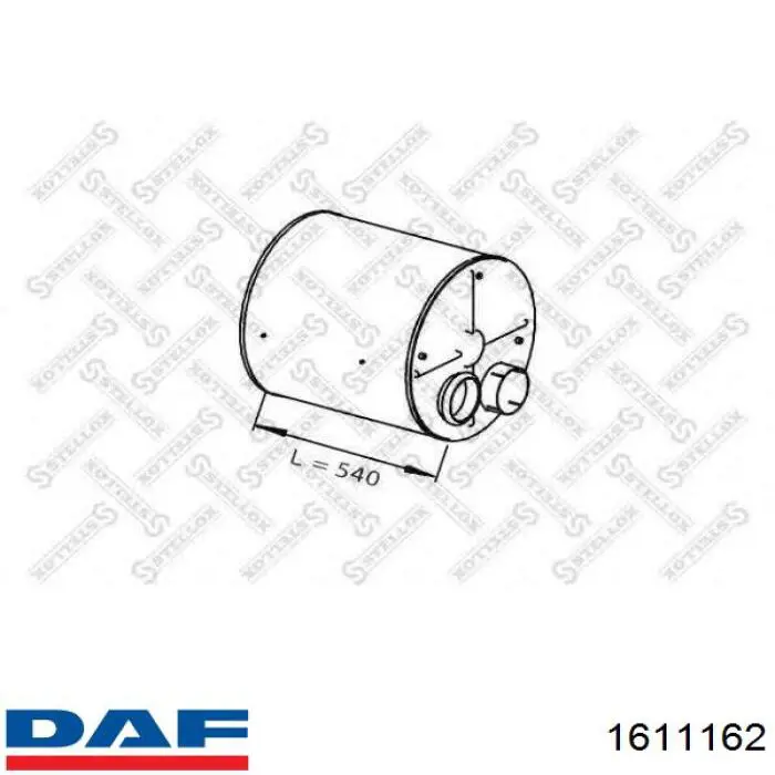 1611162 DAF silenciador posterior