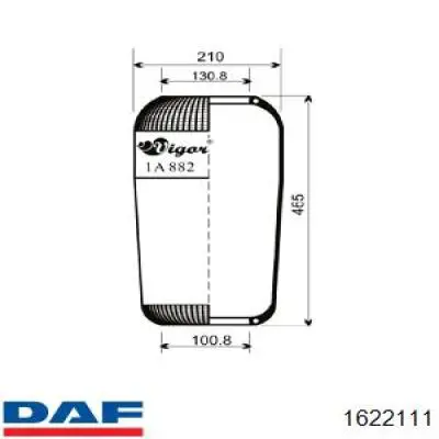 1622111 DAF muelle neumático, suspensión