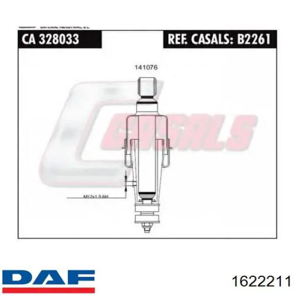 1622211 DAF Amortiguador de cabina