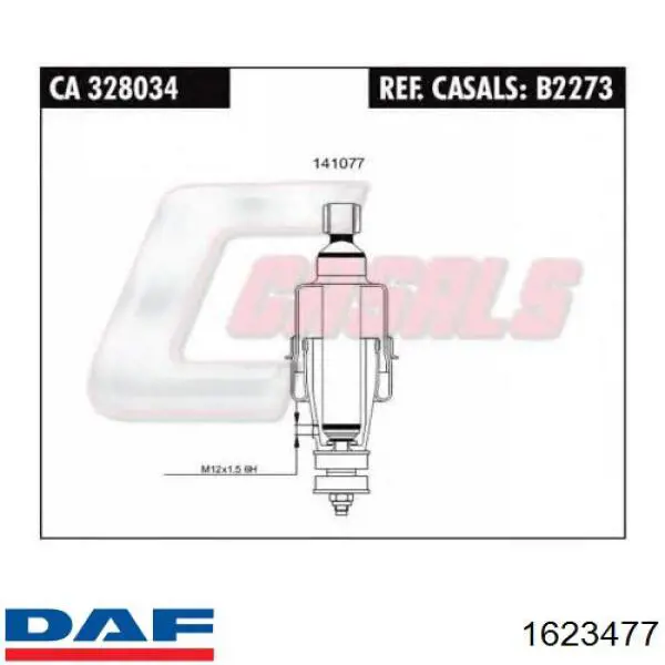 1623477 DAF amortiguador de cabina (truck)