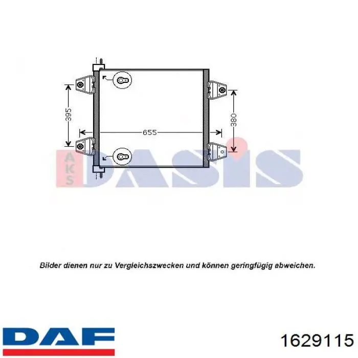 Aire acondicionado capacitor DAF 1629115 precio, desde 98,84 EUR