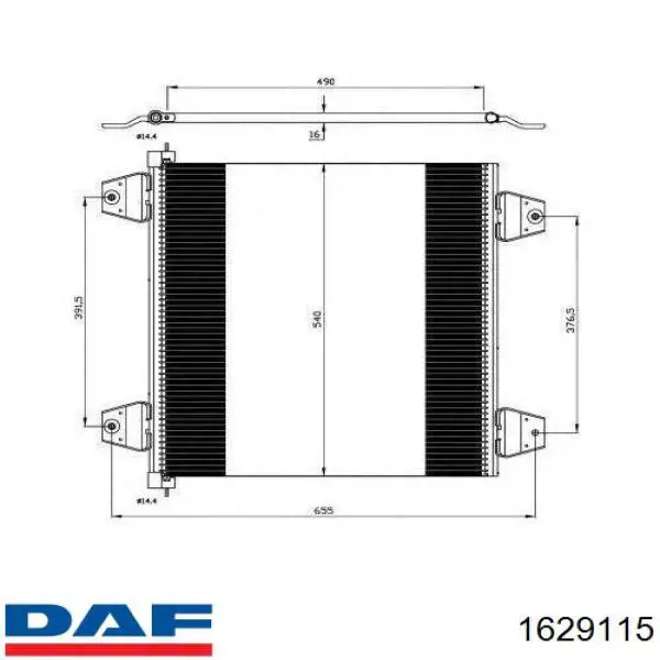 1629115 DAF condensador aire acondicionado