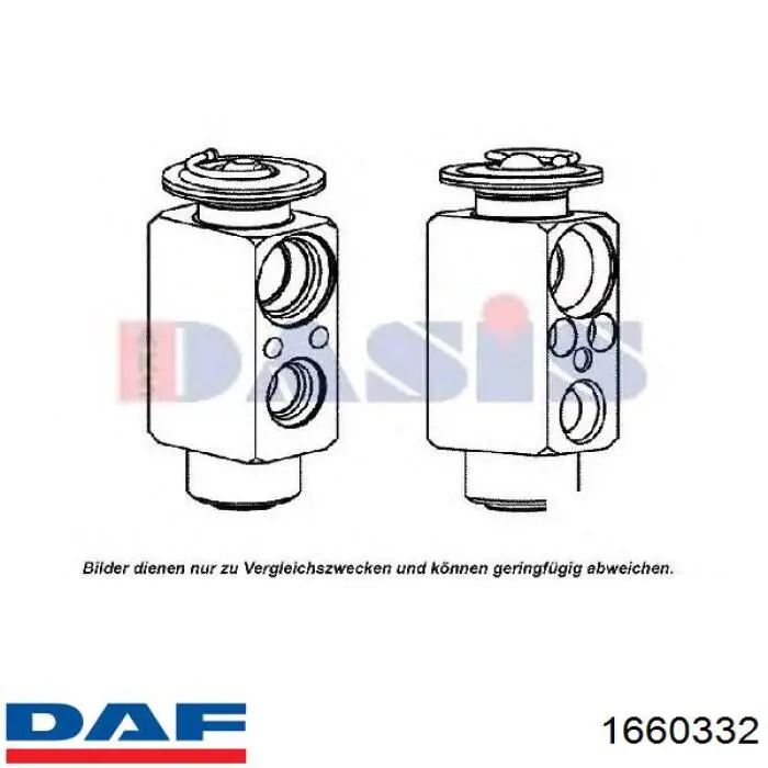 1660332 DAF válvula de expansión, aire acondicionado