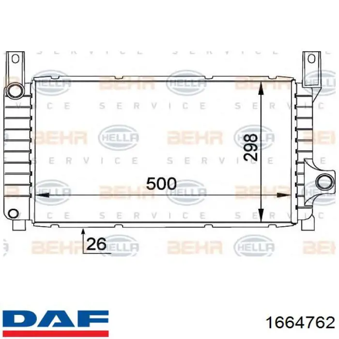 1664762 DAF bomba de agua