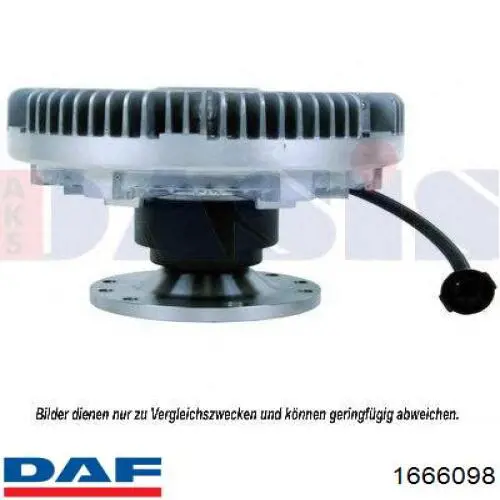 1666098 DAF embrague, ventilador del radiador