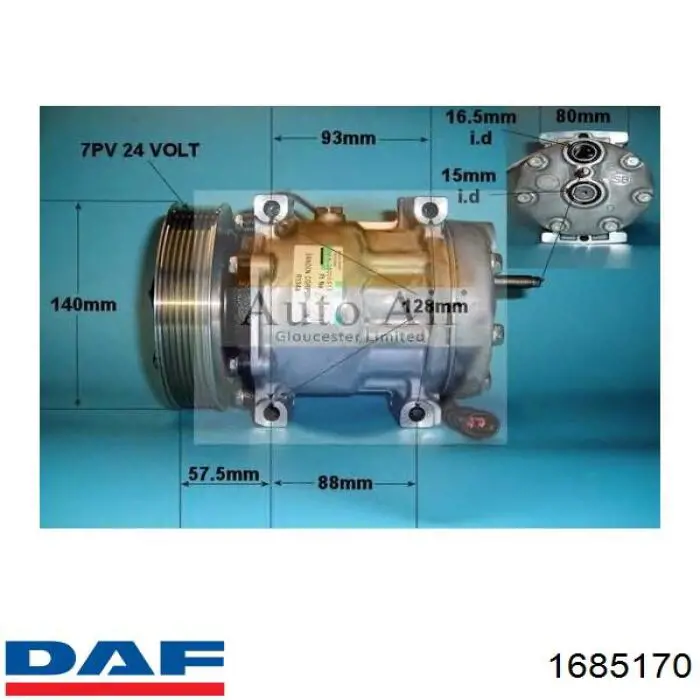 Compresor ac DAF 1685170 precio, desde 188,76 EUR