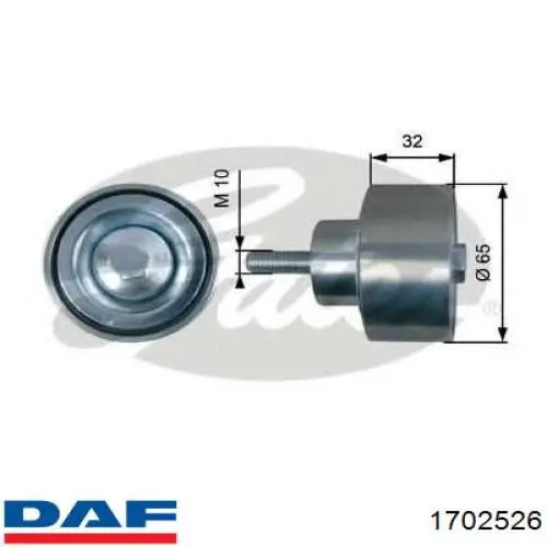 Rodillo tensor correa poli V DAF 1702526 precio, desde 36,91 EUR