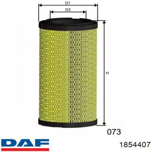 1854407 DAF filtro de aire