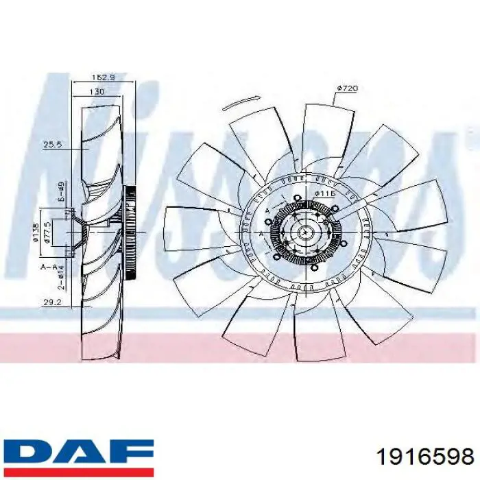 1916598 DAF Embrague viscoso