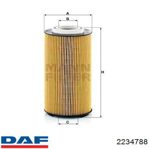 Filtro de aceite DAF 2234788 precio, desde 28,00 EUR