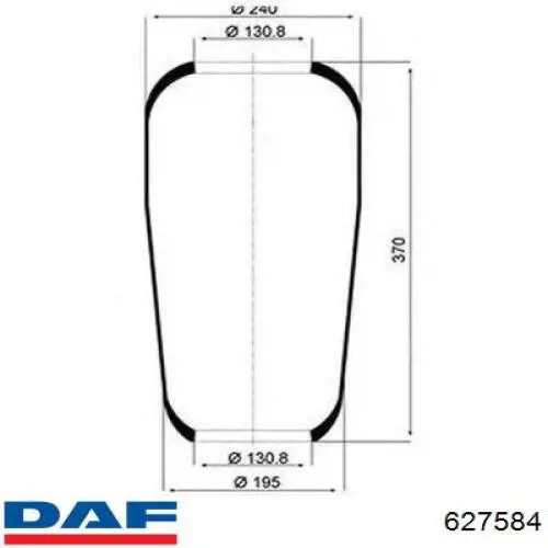 627584 DAF muelle neumático, suspensión