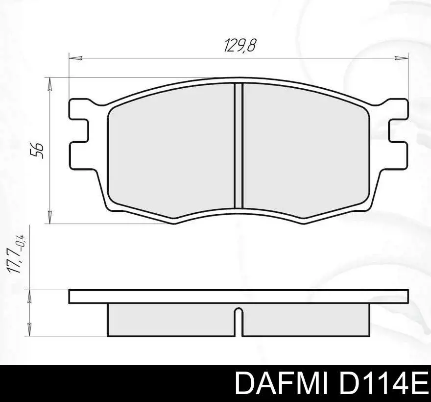 Pastillas de freno D114E Dafmi