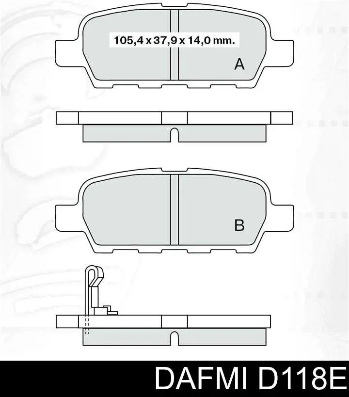 Comprar D118E Dafmi Pastillas de freno traseras