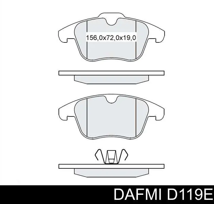 D119E Dafmi Pastillas delanteras