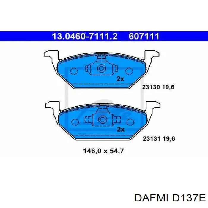 D137E Dafmi Pastillas delanteras